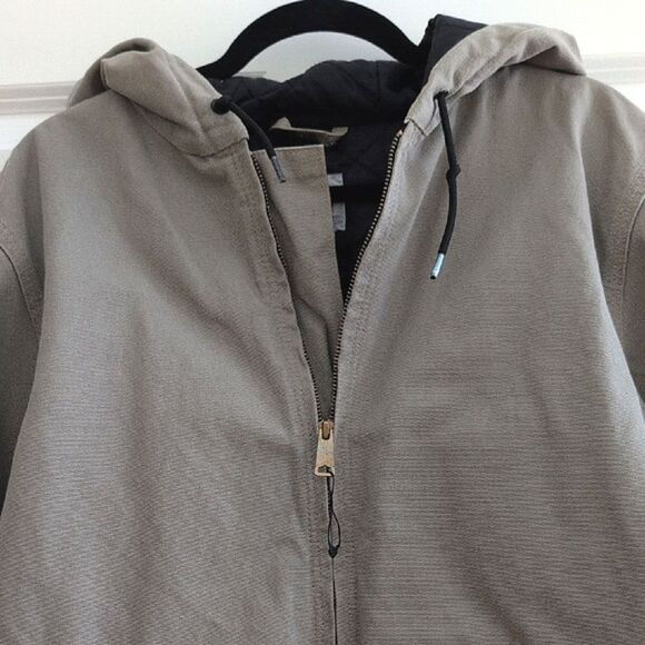 Carhartt Washed Duck Full Zip Hooded Jacket Quilt Lined #100733 Unisex - Picture 7 of 14